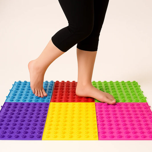 Sensory Foot Massage Mats - 6 Piece Interlocking Set